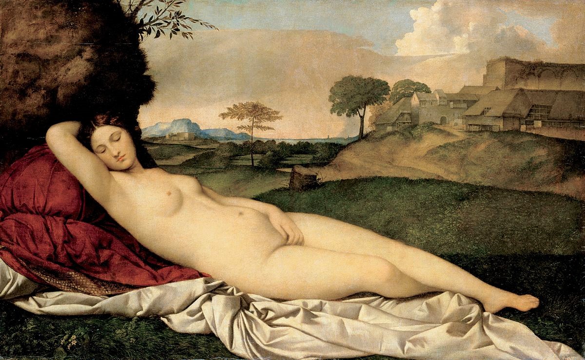 Giorgione und Tizian, Schlummernde Venus, 1508 - 1510, Dresden, Gemäldegalerie Alte Meister